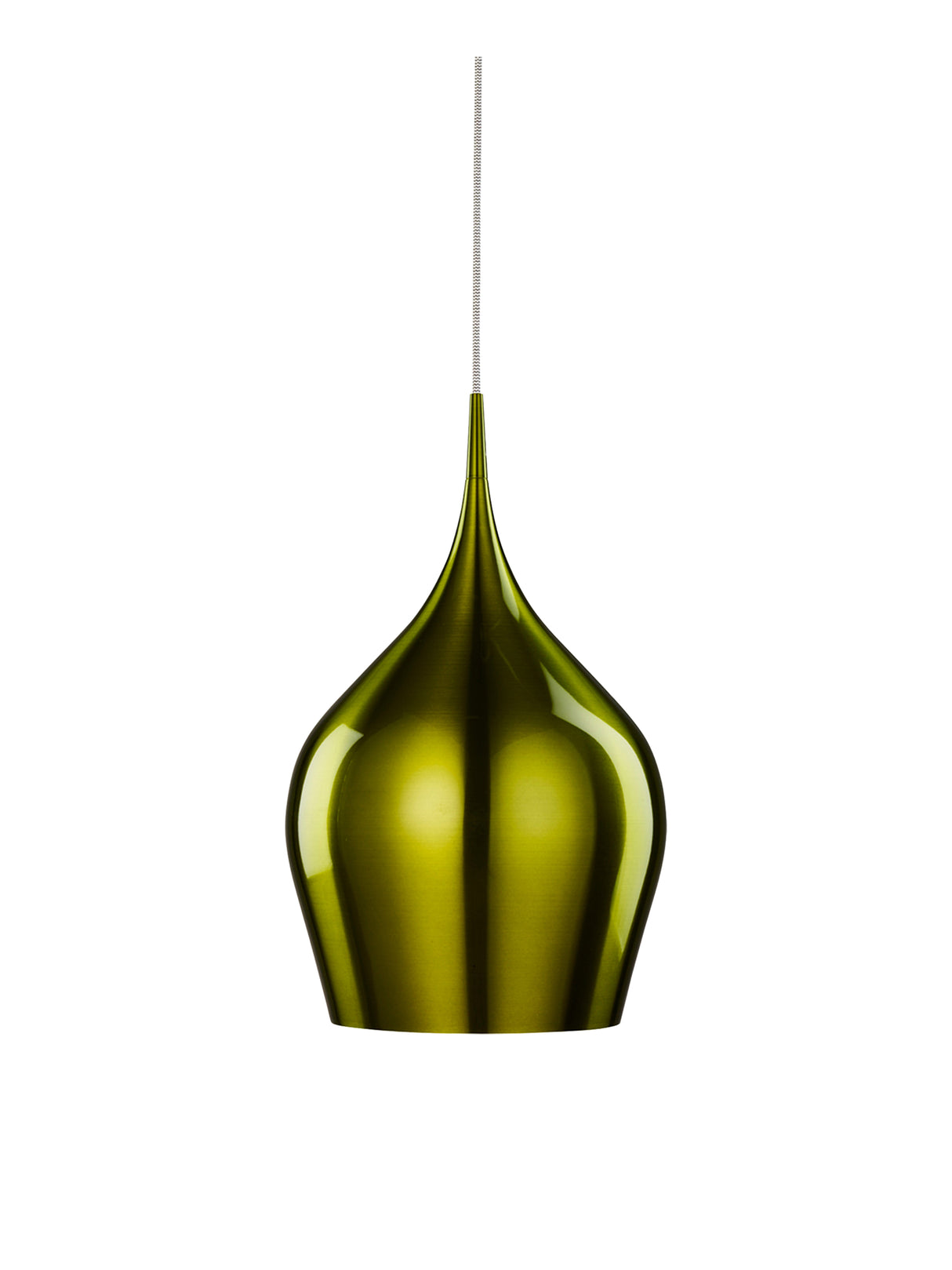 Vibrant Pendant  - Metallic Green Metal