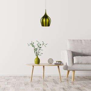 Searchlight Electric Vibrant Pendant  - Metallic Green Metal 6461-26GR