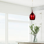 Searchlight Electric Vibrant Pendant  - Metallic Red Metal 6461-26RE