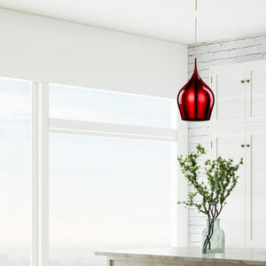 Searchlight Electric Vibrant Pendant  - Metallic Red Metal 6461-26RE
