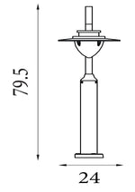 Searchlight Electric Texas 800mm 8W 3000k Bollard, Graphite 64982