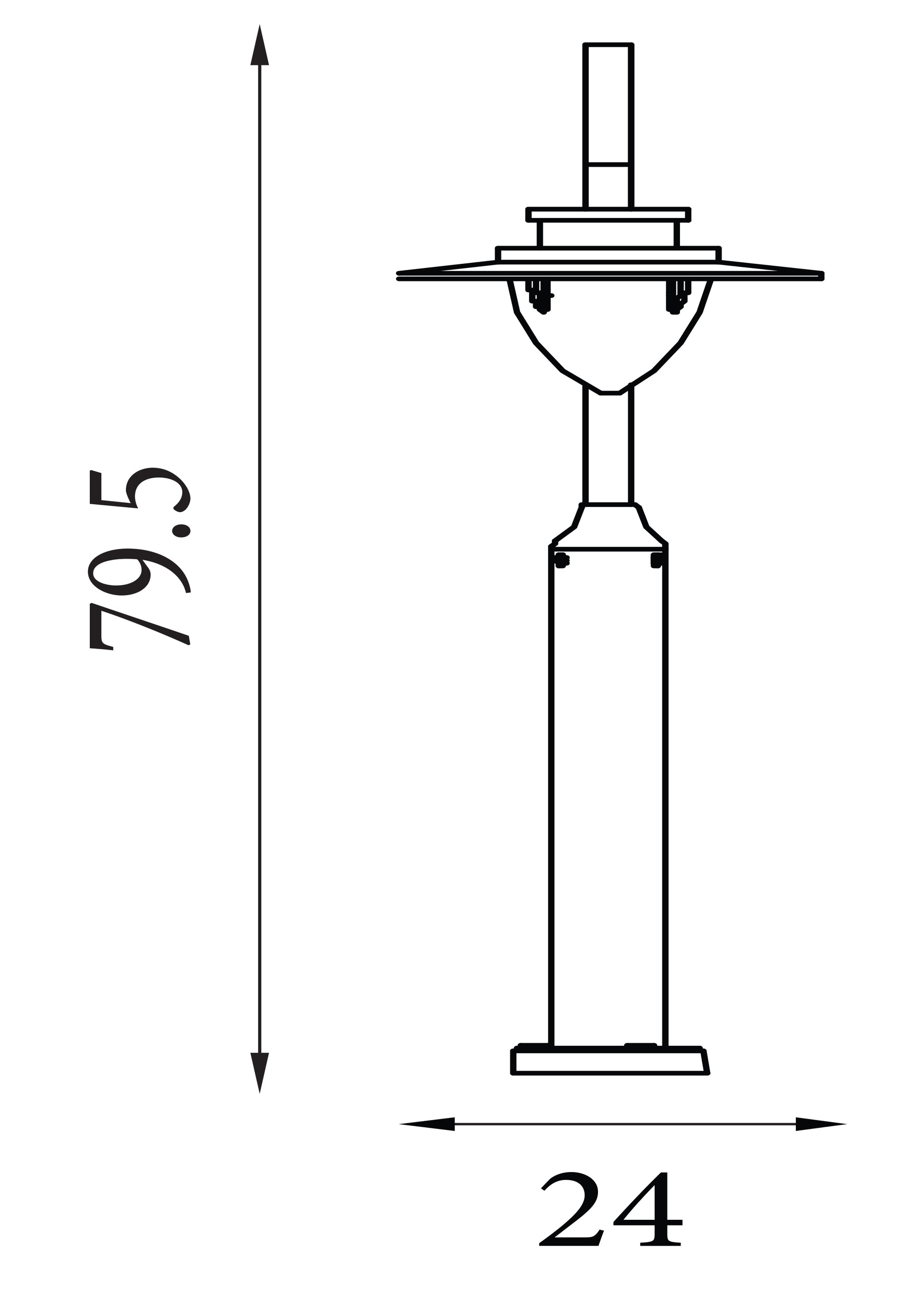 Searchlight Electric Texas 800mm 8W 3000k Bollard, Graphite 64982