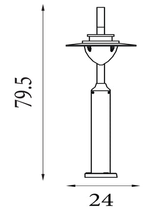 Searchlight Electric Texas 800mm 8W 3000k Bollard, Graphite 64982