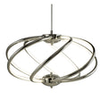 Magic  7Lt Pendant  - Chrome Metal & Opal Acrylic