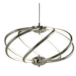 Magic  7Lt Pendant  - Chrome Metal & Opal Acrylic