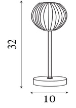 Searchlight Electric Blossom Table Lamp - Black Metal & Smoked Acrylic Shade 6533-1BK