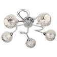 Souk 5Lt Flush - Chrome & Laser Cut Shades