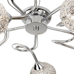 Searchlight Electric Souk 5Lt Flush - Chrome & Laser Cut Shades 6535-5CC