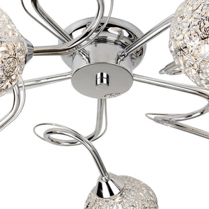 Searchlight Electric Souk 5Lt Flush - Chrome & Laser Cut Shades 6535-5CC