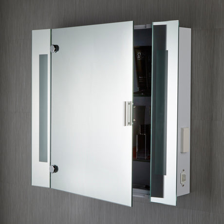 Searchlight Electric Bathroom Illuminated Mirror Cabinet & Shaver Socket, IP44 6560