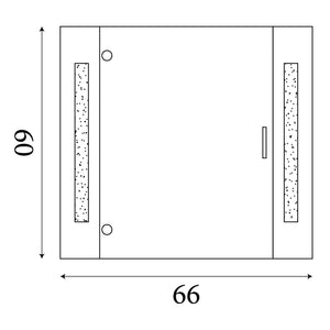 Searchlight Electric Bathroom Illuminated Mirror Cabinet & Shaver Socket, IP44 6560