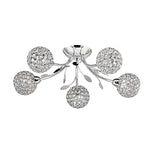 Searchlight Electric Bellis II 5Lt Semi-Flush - Chrome & Clear Glass Beads 6575-5CC