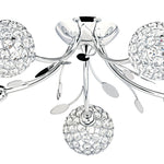 Searchlight Electric Bellis II 5Lt Semi-Flush - Chrome & Clear Glass Beads 6575-5CC