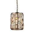 Bijou Pendant - Antique Brass Metal & Champagne Glass