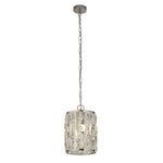 Bijou Pendant - Chrome Metal & Crystal Glass