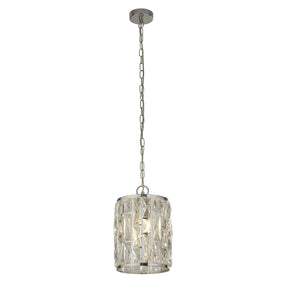 Bijou Pendant - Chrome Metal & Crystal Glass