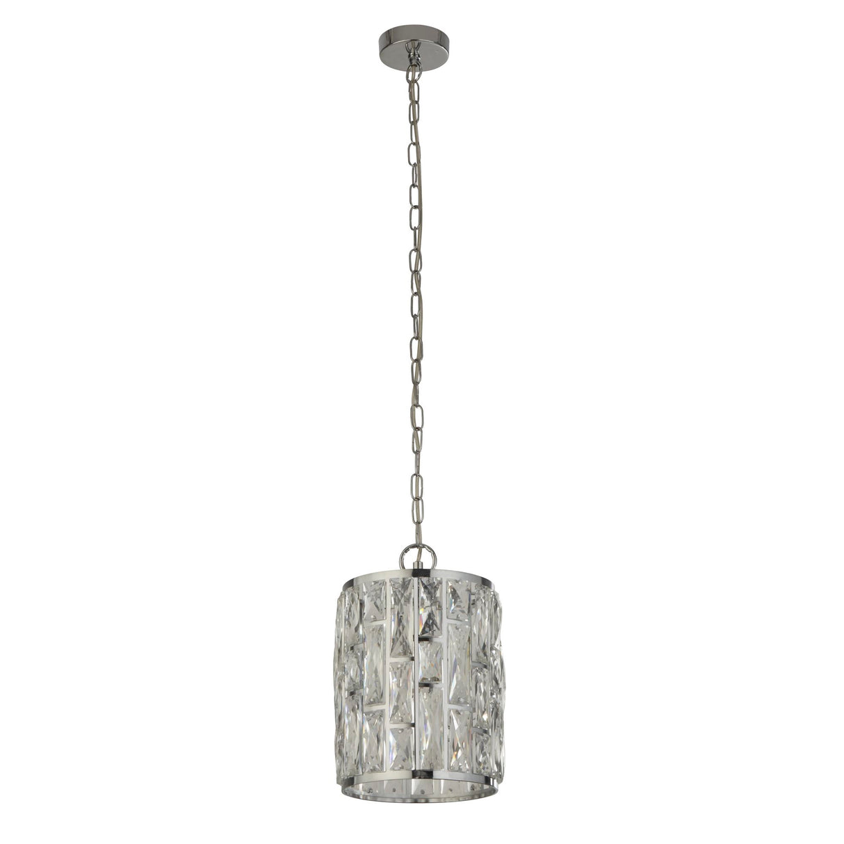 Searchlight Electric Bijou Pendant - Chrome Metal & Crystal Glass 6581-1CC