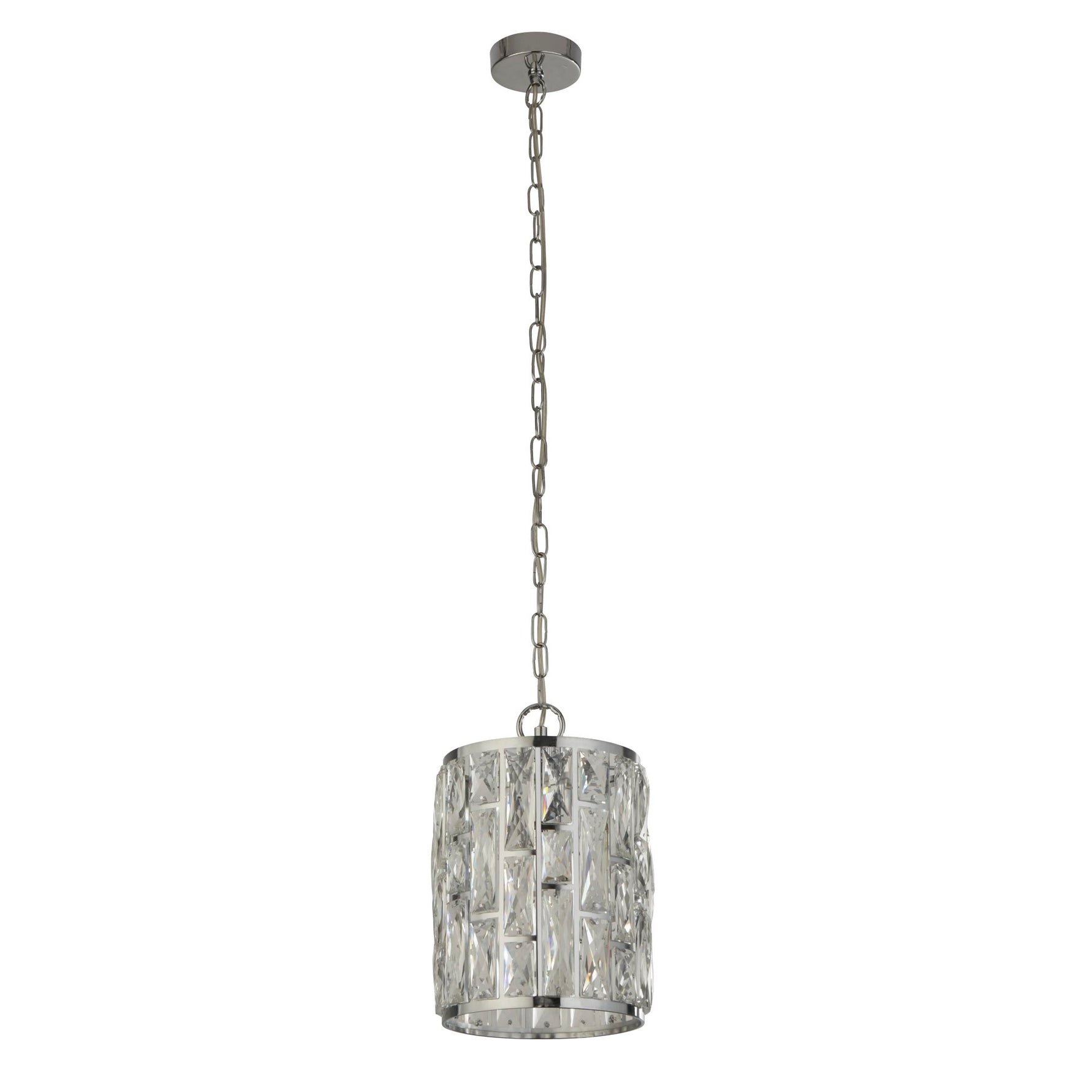 Searchlight Electric Bijou Pendant - Chrome Metal & Crystal Glass 6581-1CC