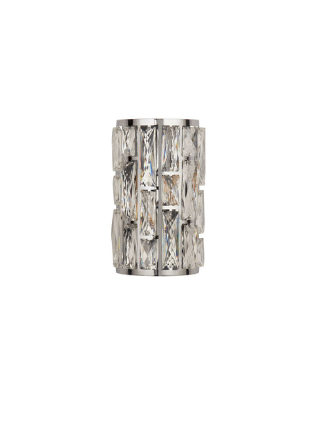Searchlight Electric Bijou  2Lt Wall Light  - Chrome Metal & Crystal Glass 6582-2CC