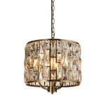 Bijou 3Lt Pendant - Antique Brass Metal & Champagne Glass