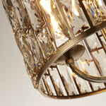 Searchlight Electric Bijou 3Lt Pendant - Antique Brass Metal & Champagne Glass 6583-3AB