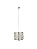 Searchlight Electric Bijou  3Lt Pendant - Chrome Metal & Crystal Glass 6583-3CC