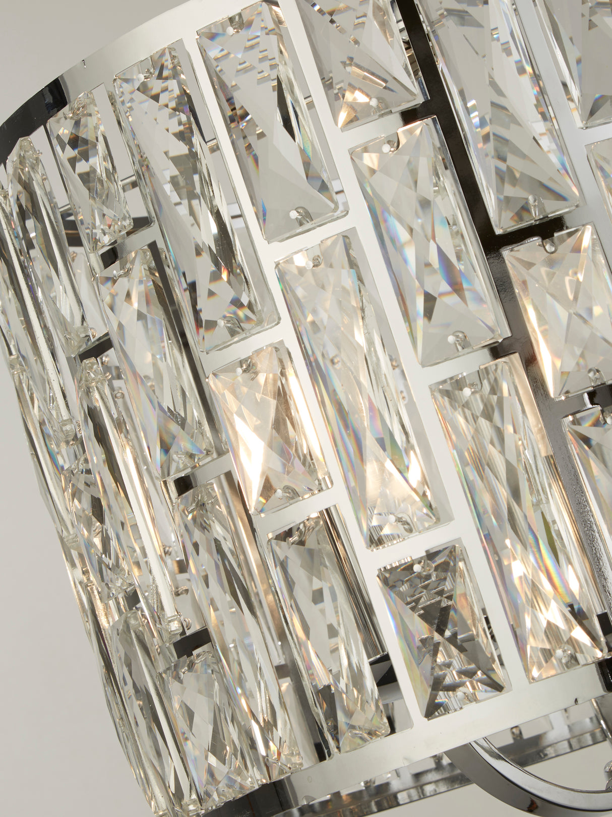 Searchlight Electric Bijou  3Lt Pendant - Chrome Metal & Crystal Glass 6583-3CC