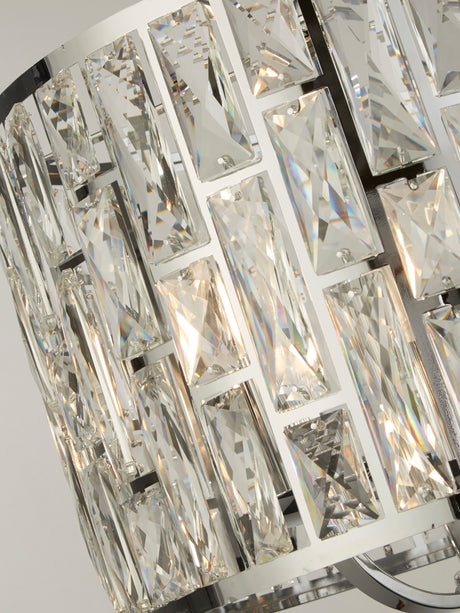 Searchlight Electric Bijou  3Lt Pendant - Chrome Metal & Crystal Glass 6583-3CC