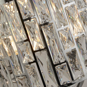 Searchlight Electric Bijou  5Lt Pendant - Chrome Metal & Crystal Glass 6585-5CC