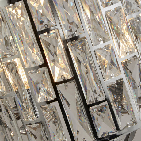 Searchlight Electric Bijou  5Lt Pendant - Chrome Metal & Crystal Glass 6585-5CC