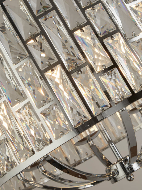 Searchlight Electric Bijou  8Lt Pendant - Chrome Metal & Crystal Glass 6588-8CC