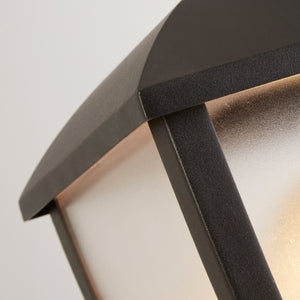 Searchlight Electric Seattle Post - Black Metal & Clear Frosted Polycarbonate 6591-450