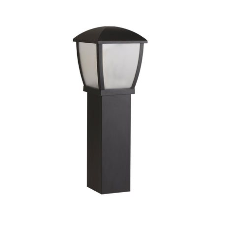 Searchlight Electric Seattle Post - Black Metal & Clear Frosted Polycarbonate 6591-730