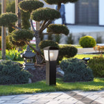 Searchlight Electric Seattle Post - Black Metal & Clear Frosted Polycarbonate 6591-730