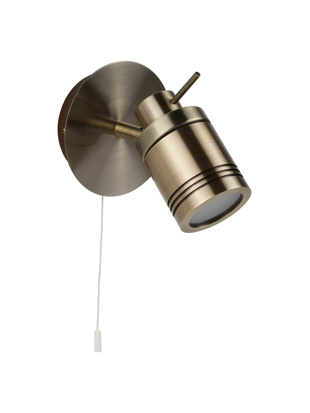 Searchlight Electric Samson Spotlight Wall Light - Antique Brass Metal 6601AB