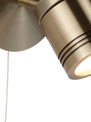 Searchlight Electric Samson Spotlight Wall Light - Antique Brass Metal 6601AB