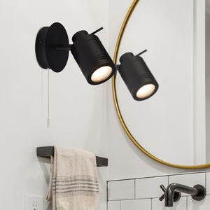Searchlight Electric Samson Spotlight - Black Metal 6601BK