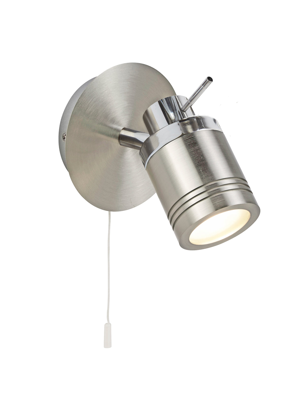 Samson Spotlight Wall Light - Satin Silver Metal