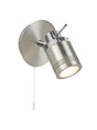 Samson Spotlight Wall Light - Satin Silver Metal
