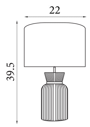 Searchlight Electric Tia Table Lamp Emerald 66033EM