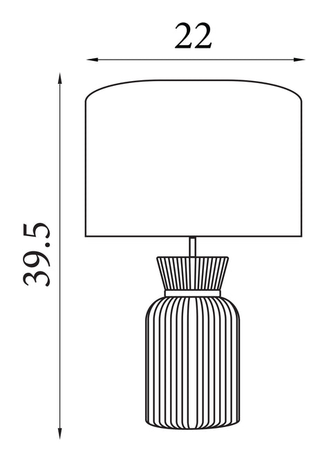 Searchlight Electric Tia Table Lamp Emerald 66033EM
