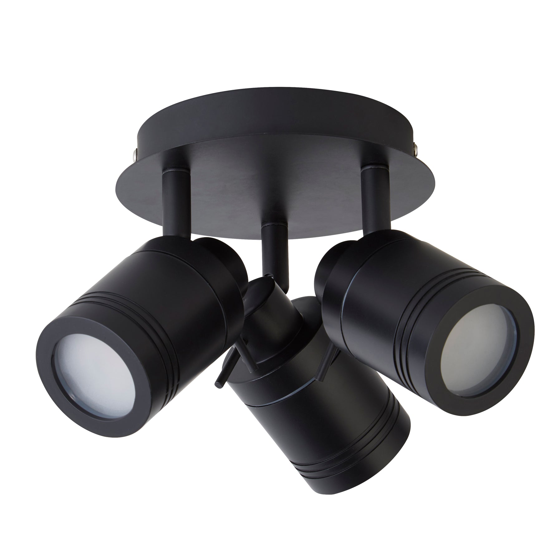 Searchlight Electric Samson 3Lt Round Spotlight - Black Metal 6603BK