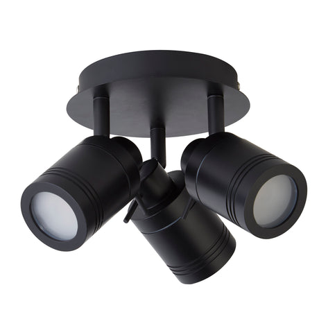 Searchlight Electric Samson 3Lt Round Spotlight - Black Metal 6603BK