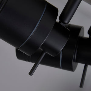 Searchlight Electric Samson 3Lt Round Spotlight - Black Metal 6603BK
