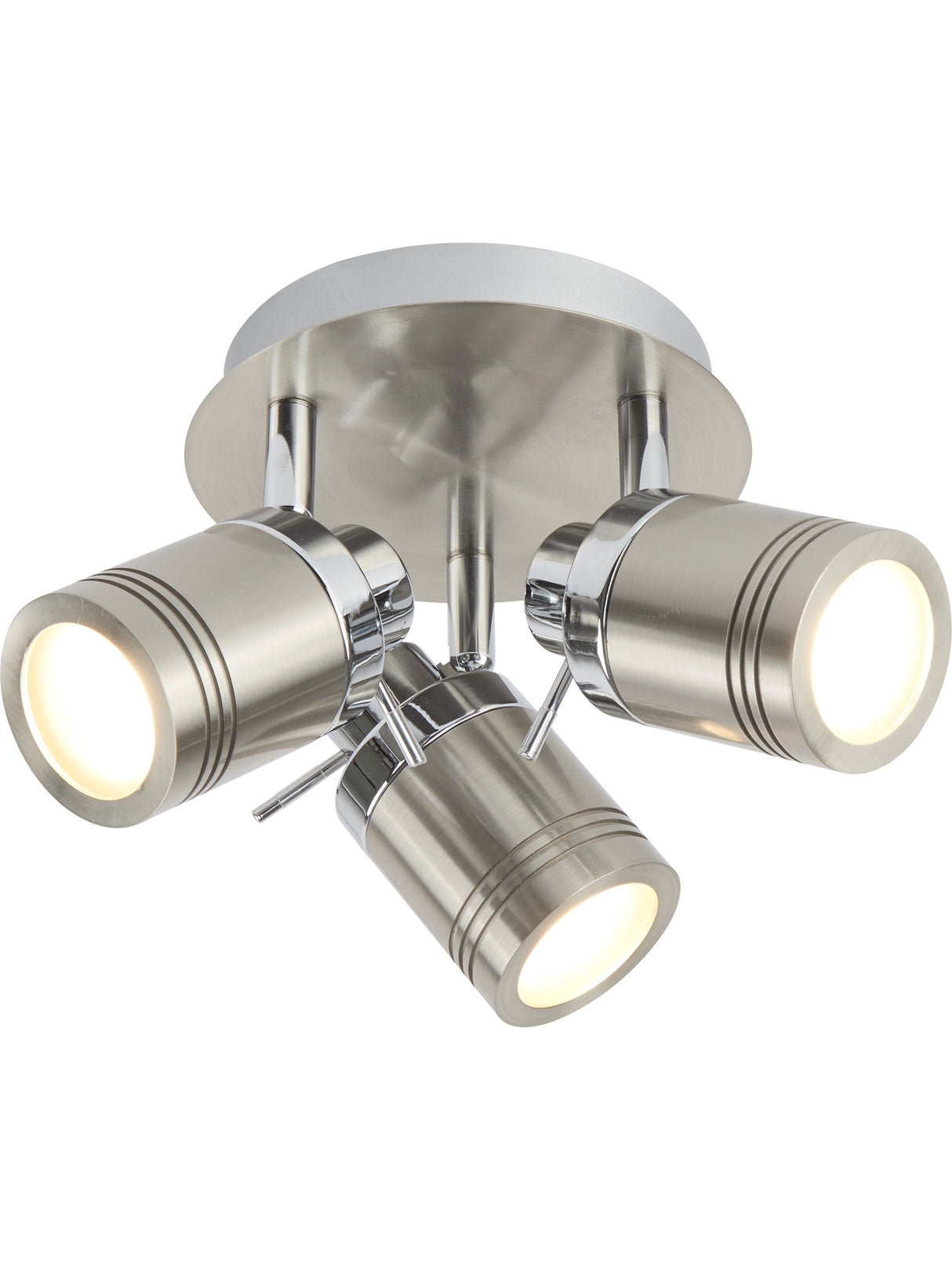 Samson 3Lt Round Spotlight  - Satin Silver Metal