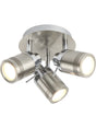 Samson 3Lt Round Spotlight  - Satin Silver Metal
