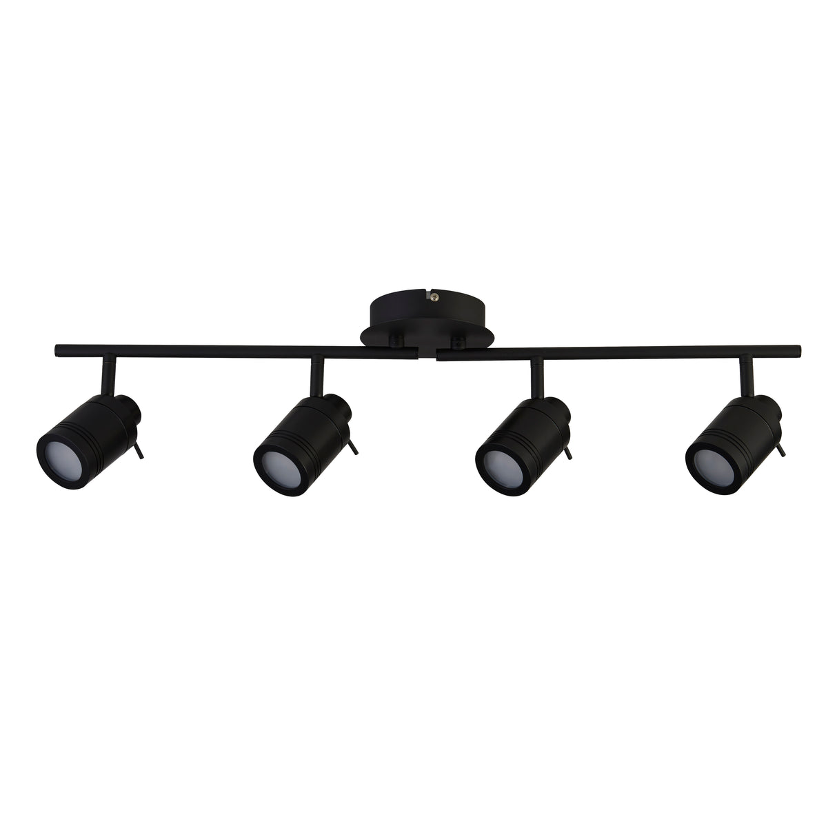 Searchlight Electric Samson 4Lt Split Bar Spotlight - Black Metal 6604BK