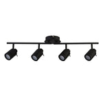 Searchlight Electric Samson 4Lt Split Bar Spotlight - Black Metal 6604BK
