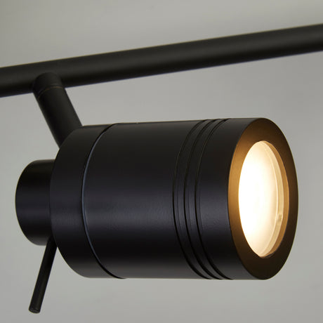 Searchlight Electric Samson 4Lt Split Bar Spotlight - Black Metal 6604BK