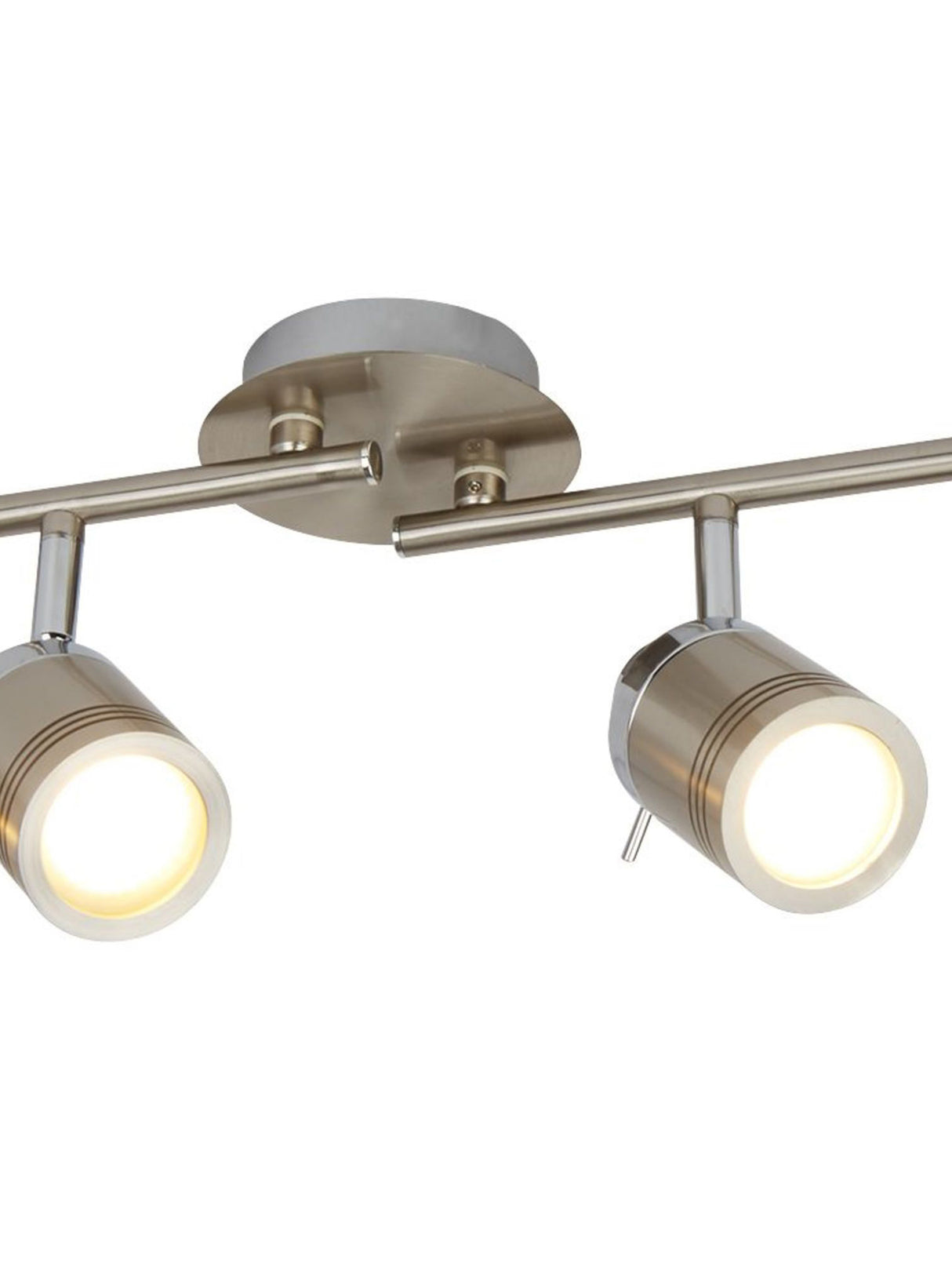 Searchlight Electric Samson 4Lt Split Bar Spotlight - Satin Silver Metal 6604SS